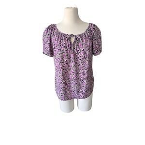 Norton McNaughton Vintage Floral Top Split Sleeve Women's MP Cottagecore Boho